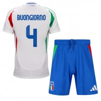 Camisa de time de futebol Itália Alessandro Buongiorno #4 Replicas 2º Equipamento Infantil Europeu 2024 Manga Curta (+ Calças curtas)